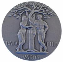 Pátzay Pál (1896-1979) DN "Baja T.H.J. (Törvényhatósági jogú) Város" oxidált Al emlékérem (59mm) T:AU ph.