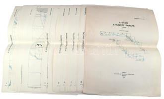 A Sajó átnézeti térképe. 1: 10 000 Bp., 1974. VITUKI. 27 db számozott térképlap és egy borító. 30x42 cm