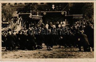Budapest, A Pápai Legátus tábori miséje a Vérmezőn a Szent Imre ünnepségek alkalmából (1930) / Die Feldmesse des Papstlichen Legaten auf der Generalwiese anlässlicht der Szent Imre Feier 1930 (Rb)