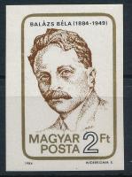 1984 Balázs Béla vágott bélyeg