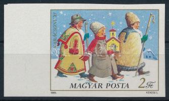 1985 Karácsony vágott ívszéli bélyeg