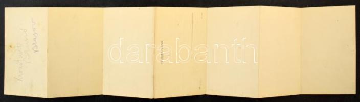 Brassó, Kronstadt, Brasov; 7-részes kihajtható panorámalap / 7-tiled folding panoramacard (hajtásnál...