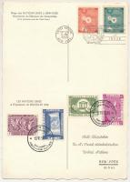 2 db MODERN vágatlan külföldi város képeslap: New York és Brüsszel, a Világkiállításról, alkalmi bél...