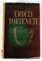 Makkai László: Erdély története. Budapest, 1944. Renaissance Könyvkiadóvállalat (Globus Nyomdai Műintézet Rt.) 535 + [5] p. Egyetlen kiadás. Makkai László (1914-1989) történész, kolozsvári egyetemi tanár olvasmányos stílusban írt kismonográfiája Erdély történetéről. A társadalom- és jogtörténeti fókuszú munka a római időktől 1867-ig tekinti át Erdély históriáját. Az erdélyi románok társadalomtörténetét is kutató Makkai mértéktartó stílusban cáfolja a dák-román kontinuitás elméletét, a honfoglalás idején a ritkán lakott Erdélyben szláv maradványokkal számol, majd bemutatja az Erdélyi-medencében való magyar/székely és szász megtelepedés hosszú folyamatát. A szerző a román pásztorok lassú megjelenését a XIII-XIV. századra teszi. Erdély három hagyományos nemzetének társadalmi szerkezetét és jogállását érdemben tanulmányozza, képet alkot az önálló fejedelemség, majd a Habsburg-adminisztráció korszakáról, végül a 19. századi nemzetiségi törekvések történetét is vázolja. Kiadói, sérült papírkötésben.