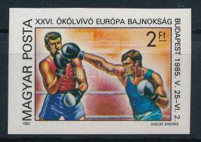 1985 Ökölvívó EB vágott bélyeg