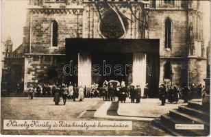 Budapest, Károly király és Zita királyné koronázása. Révész és Biró felvétele