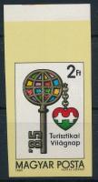 1985 Turisztikai Világnap vágott ívszéli bélyeg