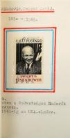 144 db híres ember főleg magyar bélyegeken (kevés külföldi), papírlapokon feldolgozva mindegyik rövid leírással, házilag készült albumban