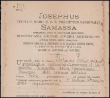 1909 Eger, Begovcsevics (Begovcsevich) Róbert (1831-1919) szkutari választott püspök, egri nagyprépo...