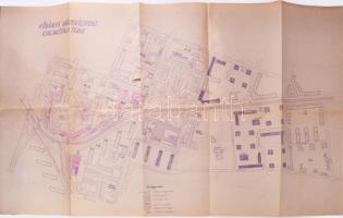 Kőbánya városközpont kialakítási terve, jelmagyarázattal, 56×76 cm