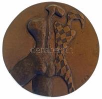 Csíkszentmihályi Róbert (1940-2021) DN "Alakok" egyoldalas, öntött bronz emlékérem (85-86mm) T:AU,XF