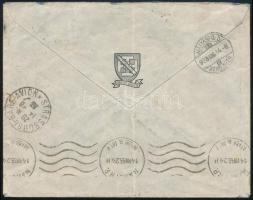 1933 Légiposta levél 3 db Cserkész bélyeggel Franciaországba, Jamboree alkalmi bélyegzésekkel