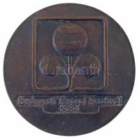 1984. "Budapesti Tavaszi Fesztivál 1984 / Budapest" kétoldalas, öntött bronz érem (~77-78mm) T:AU