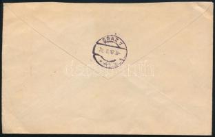 1917 Ajánlott levél "S.M. Boot 66F" hajóposta bélyegzéssel, az ismert haditengerész filate...