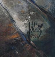 Jálics Gyula (1940-2016): Soproni utcarészlet, 2002. Olaj, vászon, fára kasírozva, jelzett. Fakeretb...