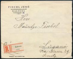 1946 (7. díjszabás) Ajánlott céges levél 15 db Újjáépítés 3000P bélyeggel "KALOCSA" - &quo...