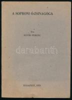 Dávid Ferenc: A soproni ó-zsinagóga. Sedlmayer János: A soproni ó-zsinagóga. A Magyarországi Zsidó Hitközségek Monográfiái. 8. Szerk. Scheiber Sándor. Bp.,1978, Magyar Izraeliták Országos Képviselete, (Franklin-nyomda), 175 p. Fekete-fehér egészoldalas fotókkal (99-175 p.) Kiadói papírkötés.