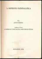 Dávid Ferenc: A soproni ó-zsinagóga. Sedlmayer János: A soproni ó-zsinagóga. A Magyarországi Zsidó H...