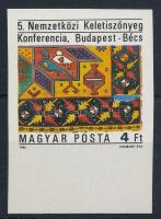 1986 Nemzetközi Keletiszőnyeg Konferencia vágott ívszéli bélyeg