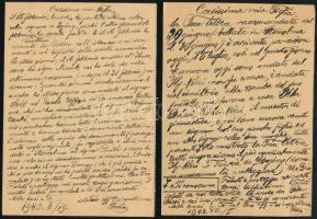 1943 2 db díjkiegészített díjjegyes levelezőlap Pekir cenzúrával, Budapestről Stockholmba