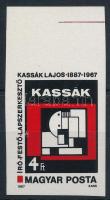 1987 Kassák Lajos vágott ívszéli bélyeg