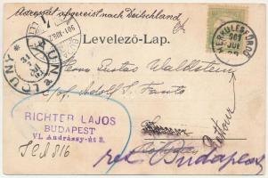 1901 Herkulesfürdő, Baile Herculane; Villa Emilie, Csernapartie / Emilie villa, Cserna partja. Emil ...