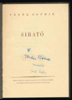 Török Sophie: Sirató. 1948. DEDIKÁLT! Kiadói papírkötés, jó állapotban