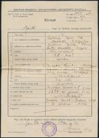 1939 Szentes, Berend József (1905-?) főrabbi, anyakönyvvezető aláírása a Szentesi Izraelita Anyahitközség által kiállított házassági anyakönyvi kivonaton