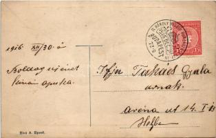 1916 IV. Károly király és Zita királynő / Charles IV and Queen Zita. Bíró A. Bpest. + "IV. Káro...