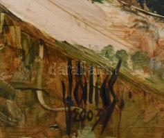 Jálics Gyula (1940-2016): Hazafelé (Opatija, Horvátország). Olaj, farost, jelzett. Fakeretben, 68×50...