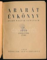 1939 Ararát évkönyv zsidó magyar almanach az 1939. évre, pp.:135, Kiadói papírkötésben