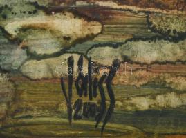 Jálics Gyula (1940-2016): Halászbárka (Opatija kikötője, Horvátország). Olaj, rétegelt falemez, jelz...