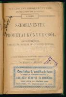Dr. Frisch Ármin: Szemelvények a Biblia utáni zsidó irodalomból. Patai József versfordításaival. Bp., 1906, Pallas. Átkötött félvászon kötésben. Eredeti borítók bekötve.