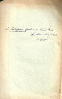 Bászel Aurél:  Thukydides beszédei. (Dedikált.) Budapest, 1881. Kókai Lajos (Nyomatott Serédy G. Siketnéma Iparintézeti Könyvnyomdájában). XII + 223 + [5] p. Egyetlen kiadás. Dedikált: "dr. Kont Ignácz egyetemi tanár úrnak kartársi üdvözlettel a szerző". Bászel Aurél (1845-1920) klasszika-filológus, főgimnáziumi és egyetemi tanár, pályája első felében főként a klasszikus korban élt Thuküdidész görög történetíró munkásságával foglalkozott. A dolgozat a háborús politika szakértőjének számító Thuküdidész szónoki beszédeinek tartalmát, retorikai felépítését ismerteti és méltatja, valamint elhelyezi a történetírót a retorika és a történetírás hagyományában. Néhány levélen apró szakadásnyom, sarkain apró töredezettség. Poss.: Kont Ignác (sz. Kohn Ignác) (1856-1912) irodalomtörténész, klasszika-filológus, egyetemi tanár, később a párizsi Sorbonne magyar tanszékének tanára. Fűzve, keretmintás, sérült, javított, enyhén hiányos kiadói borítóban. Körülvágatlan példány.