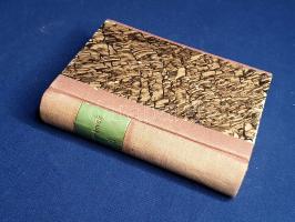 A Franklin-Társulat Olcsó könyvtár sorozatának történelmi és esztétikai tanulmányai. Kolligátum Márki Sándor, Karl Joel, Blaise Pascal, Hippolyte Taine és Henri Lachat műveiből. (1890-1918) [Öt füzet egybekötve.] Budapest, 1890-1918. Franklin-Társulat Magyar Irodalmi Intézet és Könyvnyomda. 138 + [2] p.; 63 + [1] p.; 222 + [2] p.; 148 p.; 52 p. A nyugati tudományossághoz való felzárkózás jegyében a XIX. század második felében több kiadó is tudományos sorozatot indított. A Magyar Tudományos Akadémia sorozatai mellett a Franklin-Társulat Olcsó könyvtárának tudományos kötetei is számottevőek. Kolligátumunk az Olcsó könyvtár történelembölcseleti, ismeretelméleti és esztétikai kiadványai közül válogat. Tartalma: Márki Sándor: Történet és történetírás. (1914) Egyetlen kiadás. Karl Joel: A történelem észszerűsége. Írta Joel Károly. Fordította Sas Andor. (1918) Egyetlen magyar kiadás. Blaise Pascal: Pascal Gondolatai. Francziából fordította Béri Gyula. [1918]. Első modern fordítás. Hippolyte Taine: Az eszmény a művészetben. Az "École-des-beaux-arts"-ban tartott előadások. Fordította Harrach József. (1917). Henri Lachat: A görög szobrászat. Francziából fordította Berkovics Miklós. (1904). Egyetlen magyar kiadás. Közölt műveink többsége ekkor jelenik meg magyar nyelven először. Blaise Pascal Gondolatainak ez a második magyar fordítása: az első (azóta elavult) fordítás még a reformkorban keletkezett: Gál Domokos munkája 1831-ben látott napvilágot. Béri Gyula fordítása tehát az első modern fordítás. Valamennyi munka címlapján régi tulajdonosi bélyegzés. Az előzékeken kézzel írt tartalomjegyzék. Korabeli félvászon kötésben, az aranyozott címfelirat a gerincen zöld címkén.