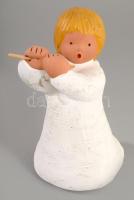 Original Singer Engel kerámia angyal, számozott, jelzett, m: 17 cm