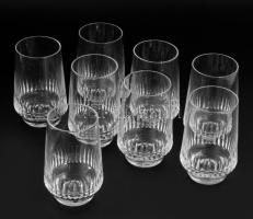 8 személyes ólomkristály pohár garnitúra, hibátlan, m: 11,5 cm