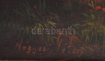 Négyesi Péter (XX. sz.): Fürdőző női aktok. Olaj, vászon. Jelezve balra lent. Dekoratív, kissé sérül...