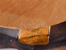 Bozner Engle Thun zeneszerkezetes kerámia angyal, működik, m: 14,5 cm