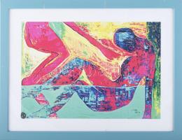 Olvashatatlan jelzéssel: Alakok. Print, papír. Üvegezett keretben. 23x33 cm.