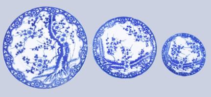 Japán 28 részes cseresznyevirág mintás tojáshéj porcelán teás készlet, süteményes tányérokkal, prali...