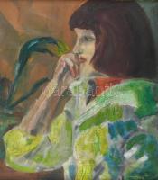 Klie jelzéssel: Merengő. Olaj, vászon. Dekoratív fakeretben. 49x67 cm