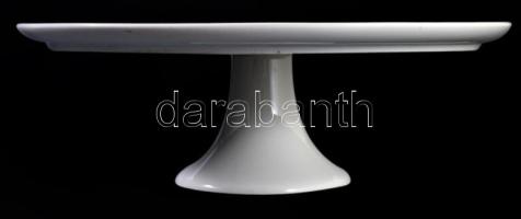 Arzberg fehér porcelán talpas tortatál, jelzett, hibátlan, d: 31,5 cm, m: 9,5 cm