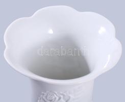 Kaiser biszkvit porcelán virágmintás váza, jelzett, hibátlan, m: 23 cm