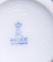Kaiser biszkvit porcelán virágmintás váza, jelzett, hibátlan, m: 23 cm