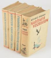 Nyirő József 3 műve: Madéfalvi veszedelem.; Isten igájában.; Havasok könyve. + Bánffy Miklós: És hijjával találtattál... Bp./Kolozsvár, [1935-1939], Révai/Erdélyi Szépmíves Céh. Kiadói halina-kötés, változó állapotban.