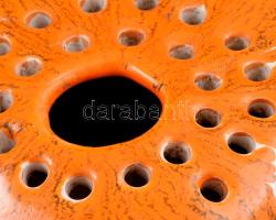 Ikebana váza. Komlós Testvérek terve alapján. Mázas kerámia, jelzett, hibátlan, 20x17x8 cm