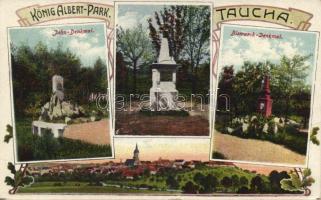 Taucha with Bismarck and Jahn monument