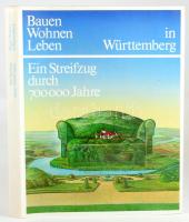 Bauen, Wohnen, Leben in Württemberg. Ein Streizug durch 700 000 Jahre. Mit einer Einführung von Otto Borst. Hrsg. von der Öffentlichen Bausparkasse Württemberg aus Anlaß des 50jährigen Firmenjubiläums. Stuttgart, 1979, Deutscher Sparkassenverlag. Német nyelven. Gazdag képanyaggal illusztrált. Kiadói egészvászon-kötés, kiadói papír védőborítóban.