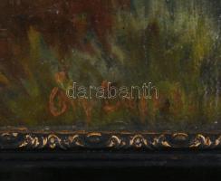 Oelschläger-Őry Lajos (1896-1984): Lányok a vízparton. Olaj, vászon, jelzett, dekoratív fakeretben. ...